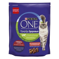 Сухой корм Purina One "Природа здоровья" для стерилизованных кошек, говядина, 680 г