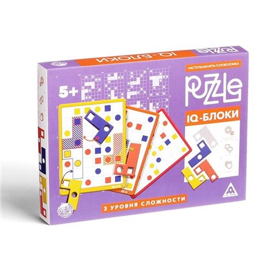 Настольная игра головоломка Puzzle «IQ-блоки. 12 элементов» 2 вид, 5+