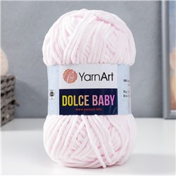 Пряжа "Dolce Baby" 100% микрополиэстер 85м/50 гр (781 св.розовый)