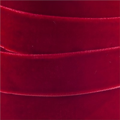Лента бархатная 20 мм TBY LB2042 цвет т-красный 1 метр