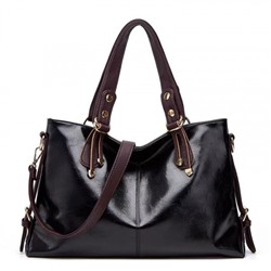 Женская кожаная сумка 8876-1 BLACK