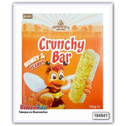 Детские батончики мюсли с медом и орехами Crownfield Crunchy Bar 6 шт