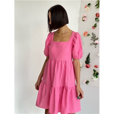 4554 Платье-парашют ярко-розовое