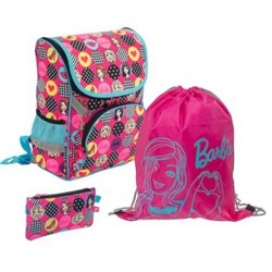 Рюкзак с наполнением (пенал, сумка для обуви) "Barbie" BREB-MT2-131-SET31 35х26,5х13 см SEVENTEEN {Китай}