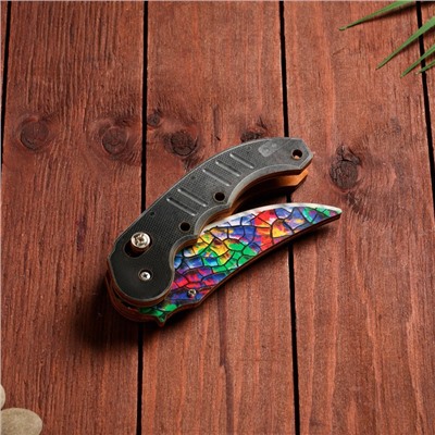 Сувенир деревянный "Ножик автоматический раскладной" разноцветный винтаж