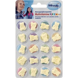 Mivolis Multivitamine fur Kinder Lutschtabletten, Жевательные Мультивитамины для детей от 4-х лет, 20 шт.