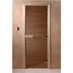 Дверь «Бронза», размер коробки 210 × 70 см, правая, коробка ольха