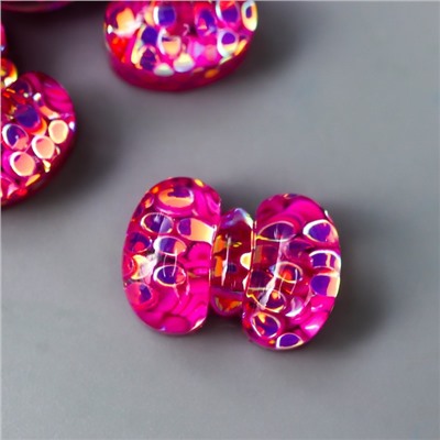 Декор для творчества пластик "Фиолетовый бантик" кристалл 1х1,4 см