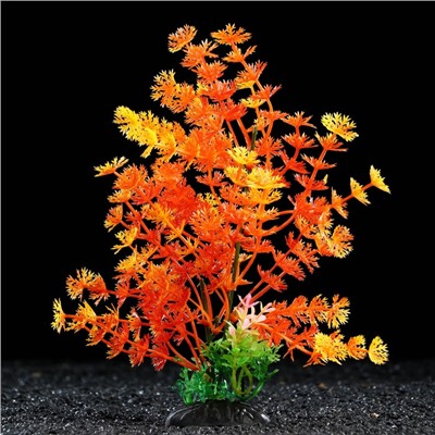 Растение искусственное аквариумное, 6 х 24 см, оранжевое, 1 шт.