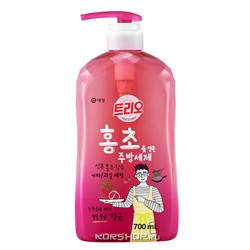 Средство для мытья посуды гранат Kerasys Trio Red Vinegar Dishwash, Корея, 700 мл