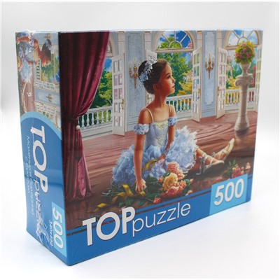TOPpuzzle  500 элементов "Маленькая балерина с букетом" (ХТП500-5731)