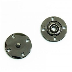 Кнопка металлическая черный никель КМД-3 №18 уп 10 шт