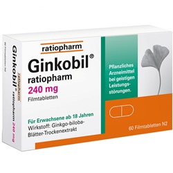 Ginkobil (Гинкобил) ratiopharm 240 mg 60 шт