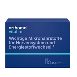 Orthomol Vital m Trinkflaschchen/Kapseln Ортомол При хронической усталости и эмоциональном выгорании у мужчин, питьевые ампулы и капсулы, 30 шт.