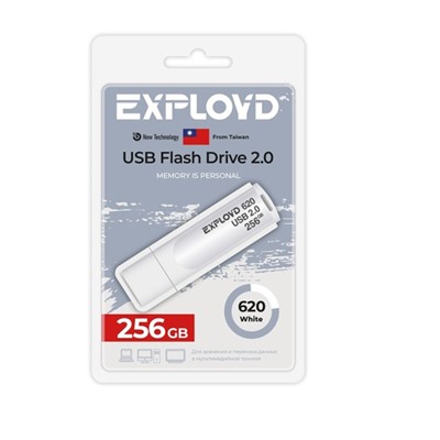 Флеш-накопитель 256Гб USB 2.0 "Exployd 620" (EX-256GB-620-White) белый
