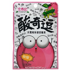 Кислые конфеты со вкусом персика Sour, Китай, 26 г