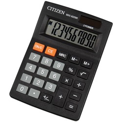 Калькулятор настольный CITIZEN SDC-022SR, 10-разрядный, 127*87мм, дв.питание