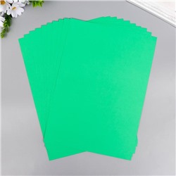 Набор цветного картона, А4 "ТОНИРОВАННЫЙ В МАССЕ" 10 лист,зелёный, 180 г/м2, 21х29,7 см МИКС