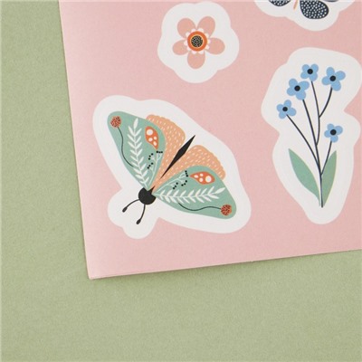 Наклейки бумажные «Бабочки», 14 × 21 см
