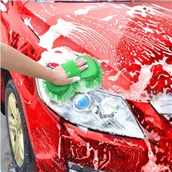 Губка для мытья авто, 24×11 см, микрофибра, микс
