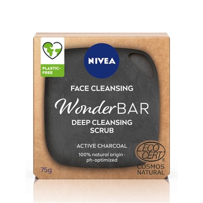 Твердое средство-скраб для умывания NIVEA WonderBAR от черных точек и несовершенств кожи, 75г   7650