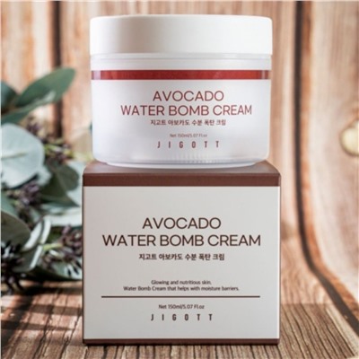 Jigott Крем для лица увлажняющий с экстрактом авокадо / Avocado Water Bomb Cream, 150 мл