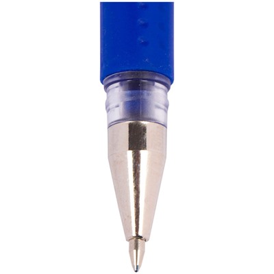 Ручка гелевая OfficeSpace 0.5мм синяя (GLL10_1329) прозрачный корпус, грип