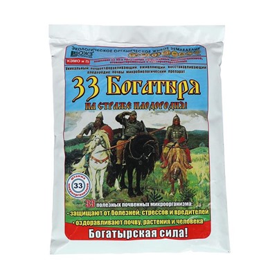 Удобрение для оздоровления почвы "ОЖЗ Кузнецова" "33 Богатыря", 1 л