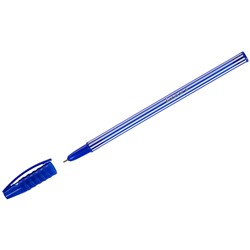 Ручка шар. Luxor "Stripes" (31131) синяя, 0.55мм, игольчатый стержень