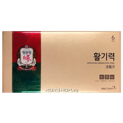 Тонизирующий напиток из корня красного корейского женьшеня (10 шт.)Vital Tonic, Корея, 200 мл