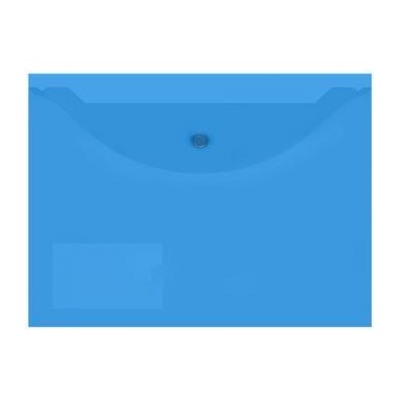 Папка с кнопкой А4 150мкм с карманом для визиток синяя PK6515B inФОРМАТ {Россия}