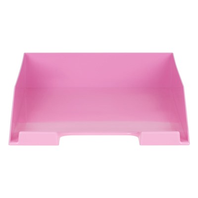 Лоток горизонтальный для бумаг СТАММ "Фаворит" розовый (ЛТГ-31280)