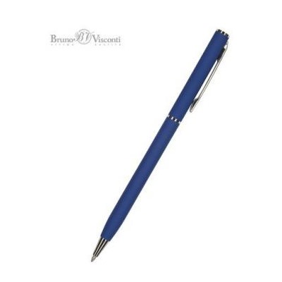 Ручка автоматическая шариковая 0.7мм "PALERMO" синяя, (синий металлический корпус) 20-0250/07 Bruno Visconti {Китай}
