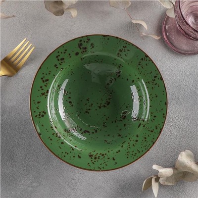 Тарелка для пасты «Созвездие», 320 мл, d=19 см, цвет зелёный