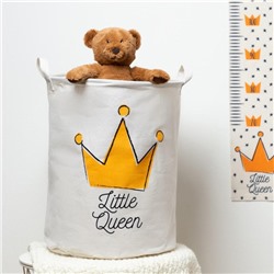 Корзинка текстильная Этель "Little queen" 34х43 см, водонепроницаемая