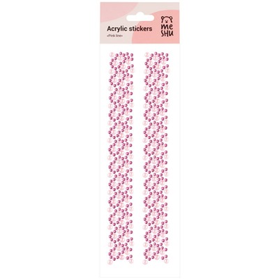 Наклейки акриловые "Pink line" (MS_36652, MESHU)