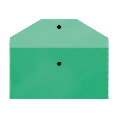 Папка с кнопкой C6+ СТАММ, прозрачная, зеленая (ММ-32282) 150мкм