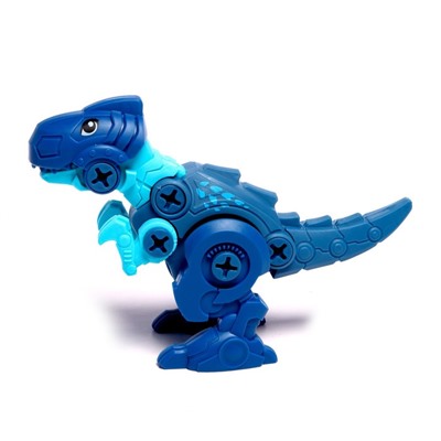 Конструктор винтовой «Динозавр», в клетке, цвет синий