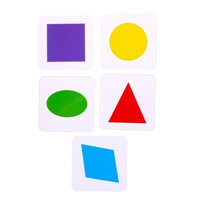 Развивающий набор «Я учу фигуры», с прозрачными карточками, формы, цвета, по методике Монтессори