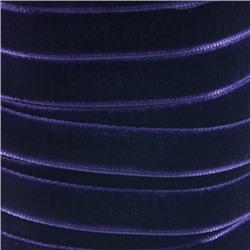 Лента бархатная 10 мм TBY LB1059 цвет т-фиолетовый 1 метр