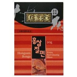 Слайсы из красного корейского женьшеня Gold Hongsam Bonga, Корея, 200 г