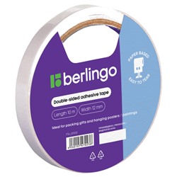 Клейкая лента двухсторонняя 12мм*10м "Berlingo" (FSn_121012)