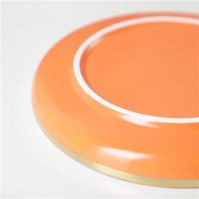 Тарелка пирожковая «Акварель», 15×2 см, цвет оранжевый