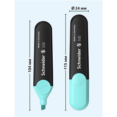 Текстмаркер Schneider "Job" 1-5мм пастельный бирюзовый(1523)
