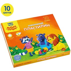 Пластилин Мульти-Пульти "Приключения Енота" 10цв. 200гр. стек (КП_10208)