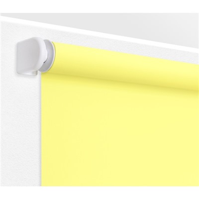 Рулонная штора «Плайн», 85х175 см, цвет светло-желтый