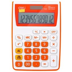 Калькулятор 12 разрядов E1122/OR оранжевый (1189222) Deli {Россия}