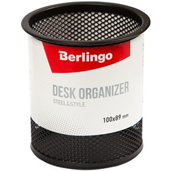 Подставка-стакан круглая Berlingo "Steel&Style" (BMs_41102) металл, черная
