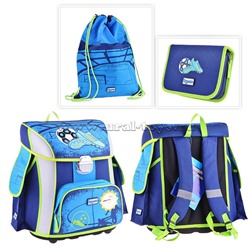 Ранец Step By Step BaggyMax Soccer Blue набор 3 в 1 голубой/синий