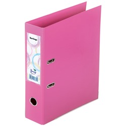 Папка-регистратор Berlingo "Spring", покрытие из ПВХ, 70мм, розовая (ATb_77112) двухсторонняя, с карманом, нижний мет. кант